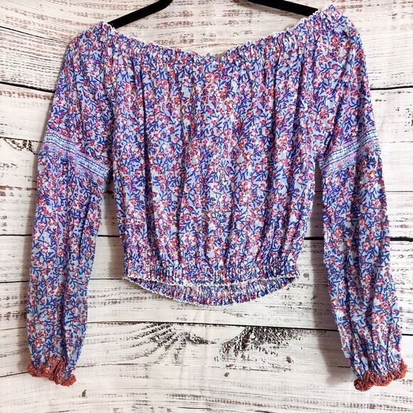 Poupette St Barth Top Womens size Small Nana Light Blue Paquerette Cotton Resort - Picture 5 of 16